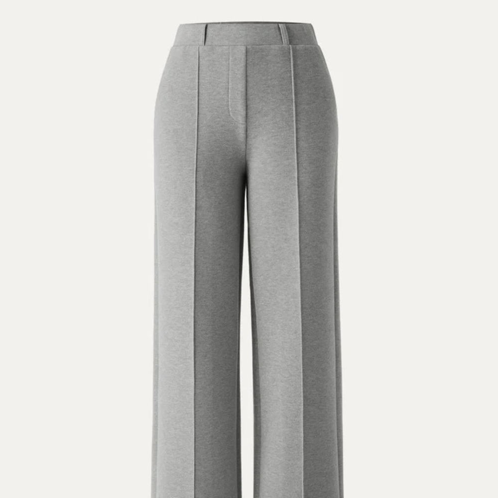 008OGL1.- FuzzLuxe
High Waisted Straight Leg Pull On Pant - Heather Grey